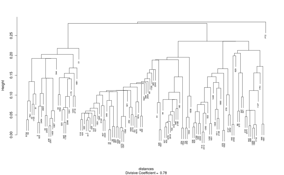 DC Dendrogram (1 Peter, INTF Data)